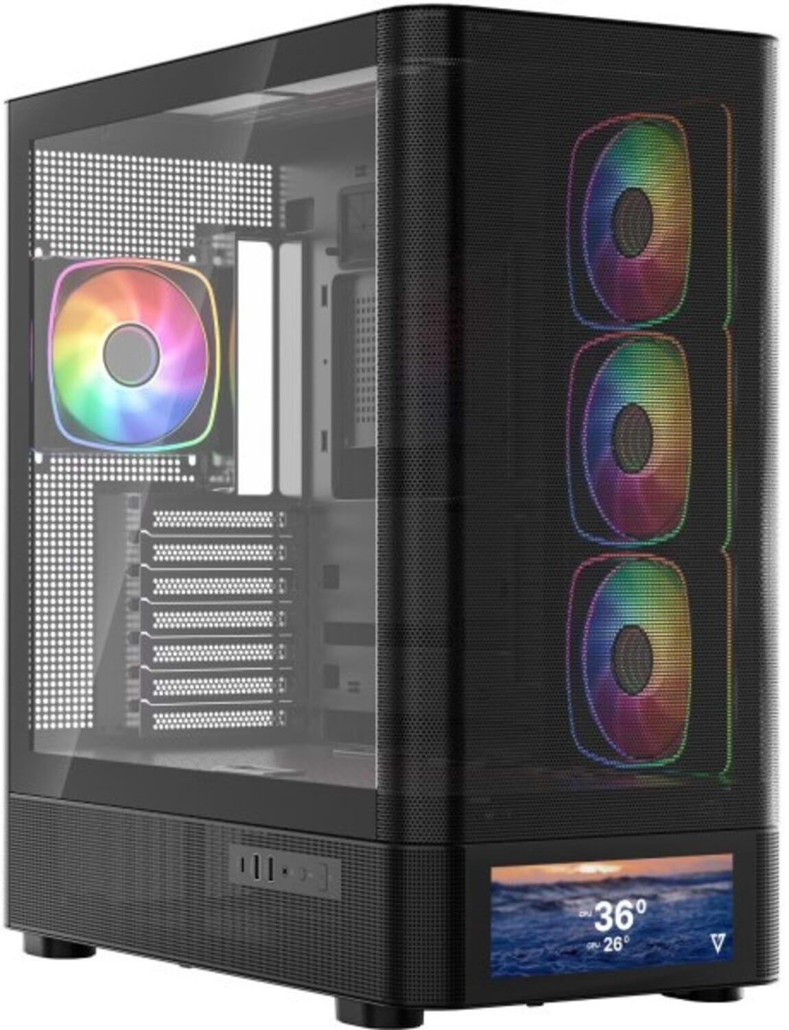 Корпус Modecom VOLCANO AQ500 ARGB MIDI FRONT (MC-A-AQ500-4FA-B)