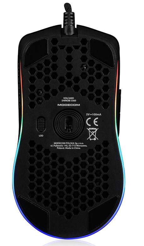 Фото - Миша дротова ігрова Modecom Shinobi 3360 Volcano Black (M-MC-SHINOBI-3360-100)