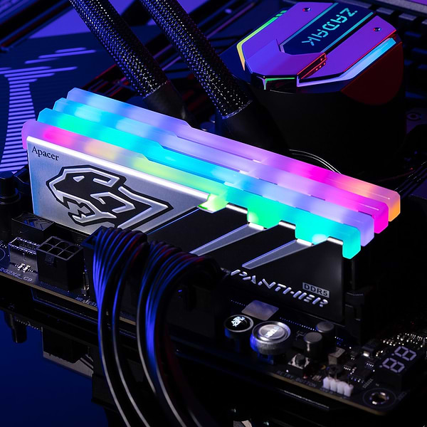 Фото - Память DDR Apacer DDR5 2x16GB/6400 Panther RGB (AH5U32G64C5529BAA-2)