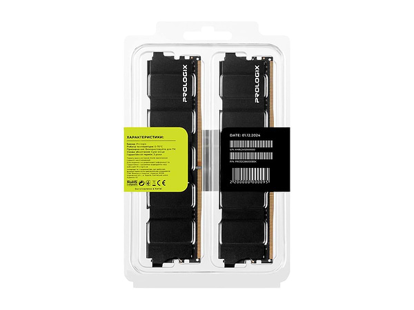 Фото - Память DDR ProLogix DDR5 2x16GB/6000 Black (PRO32GB6000B5K)