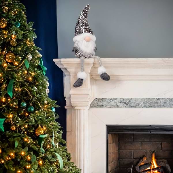 Фото - Декор New Year Гном Novogod'ko «Гном», срібна паєтка, 45 см (973732)