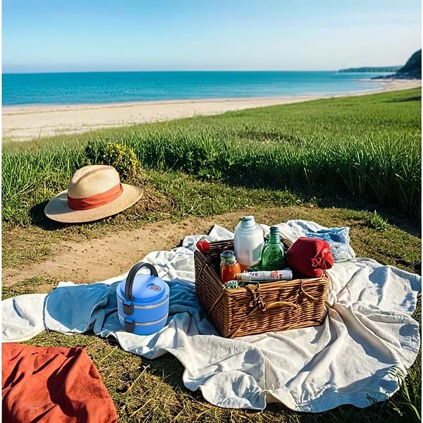 Фото - Термос для продуктов Heinner 0,7+0,7л Blue (HR-F-863-2A)