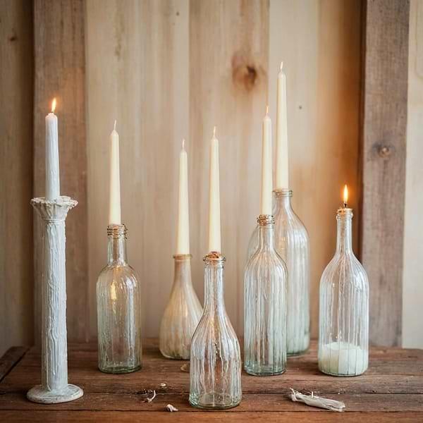 Фото - Свеча конусная Bolsius Кремовая 245/24, 4шт (350905)