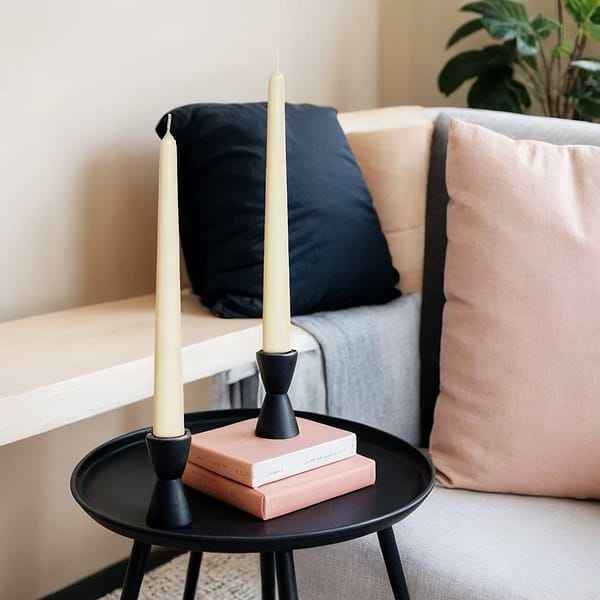 Фото - Свеча конусная Bolsius Кремовая 245/24, 4шт (350905)