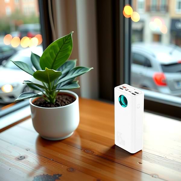 Фото - Батарея мобільна Baseus Amblight 26800mAh 65W OE White (P10022402223-00)