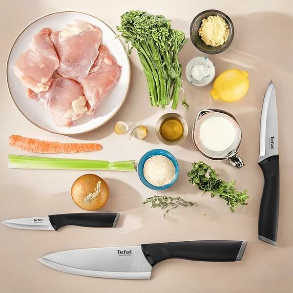 Фото - Набір ножів Tefal K221S375 Comfort 3пр: для овочів 9 см + 12 см, шеф-кухаря 15 см