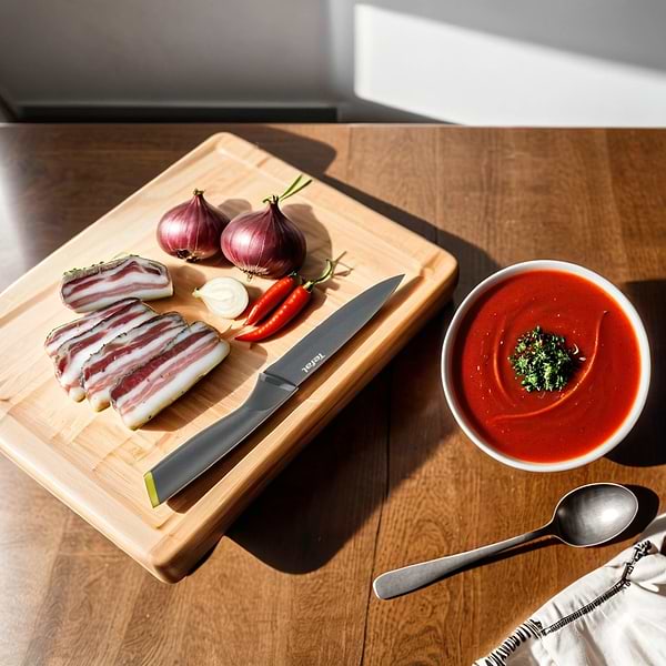 Фото - Ніж кухонний Tefal К1220704 Fresh Kitchen 12 см+чохол