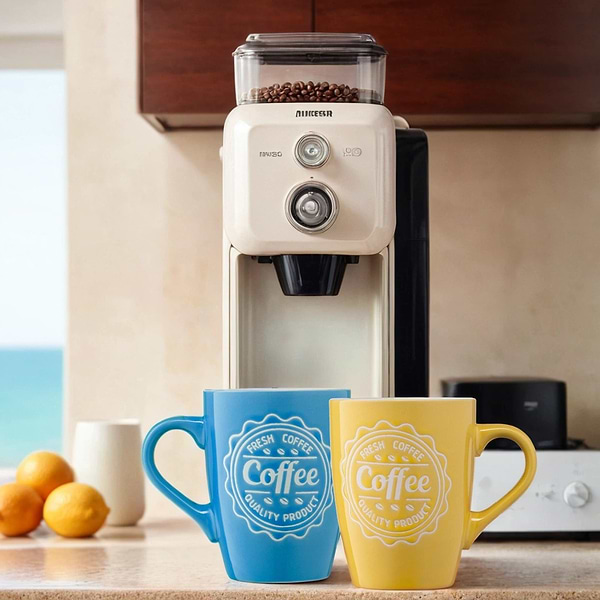 Фото - Чашка Ardesto Coffee 330 мл Yellow (AR3469Y)