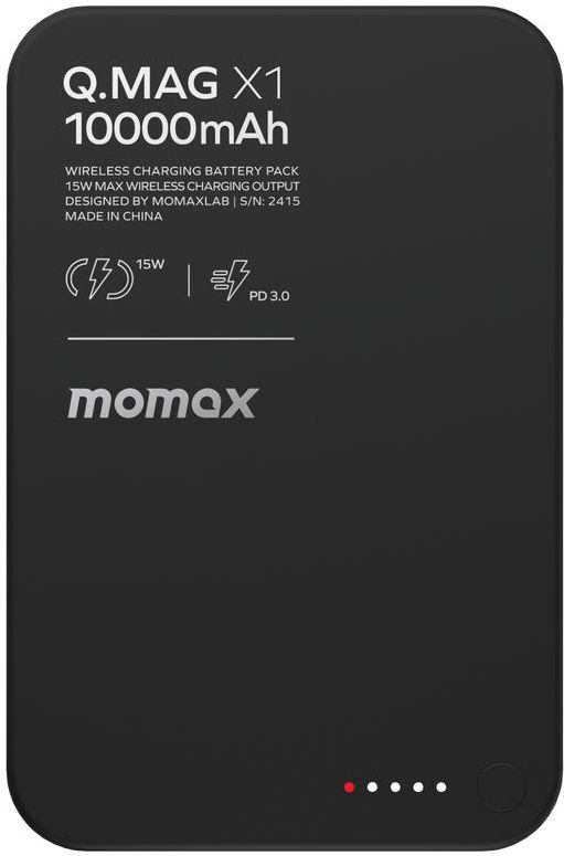 Батарея мобильная Momax 10000MAH Q.MAG X1 BLACK (IP117AD)