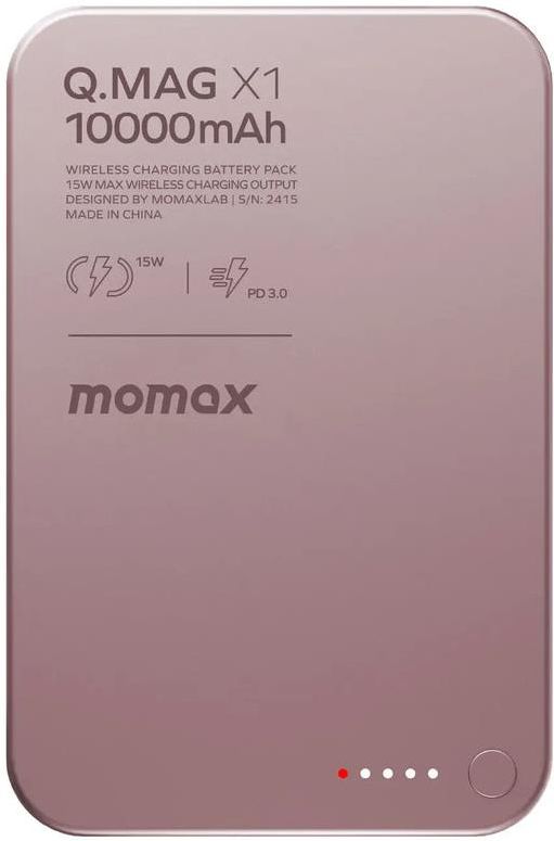 Батарея мобильная Momax 10000MAH Q.MAG X1 PINK (IP117AP)