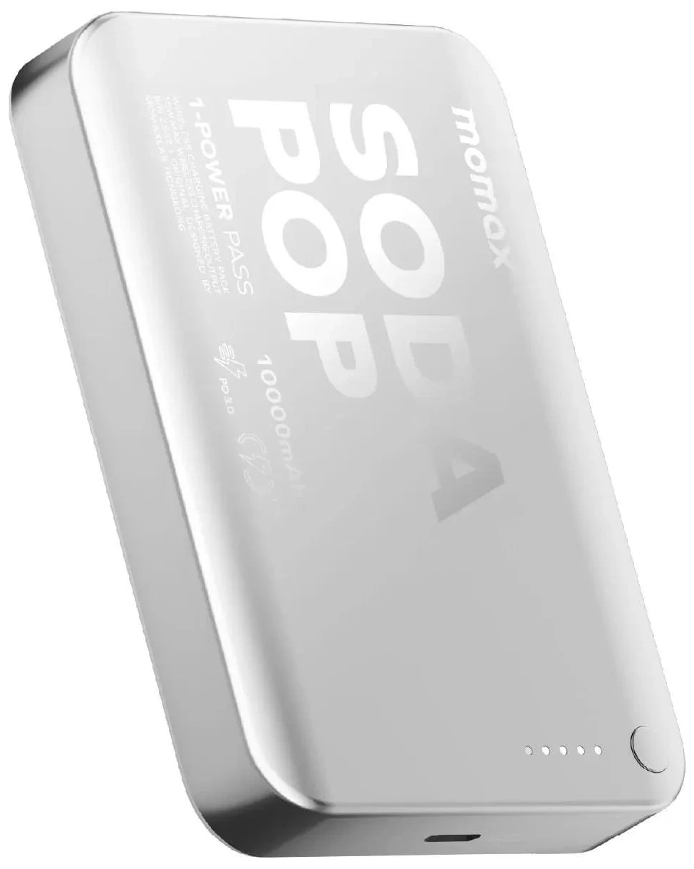 Батарея мобільна Momax 10000MAH SILVER (IP166S)