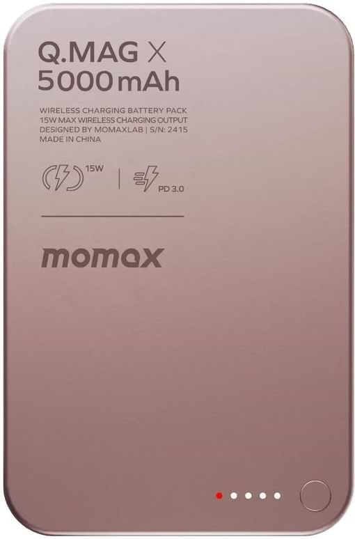 Батарея мобильная Momax 5000MAH Q.MAG X PINK (IP116AP)