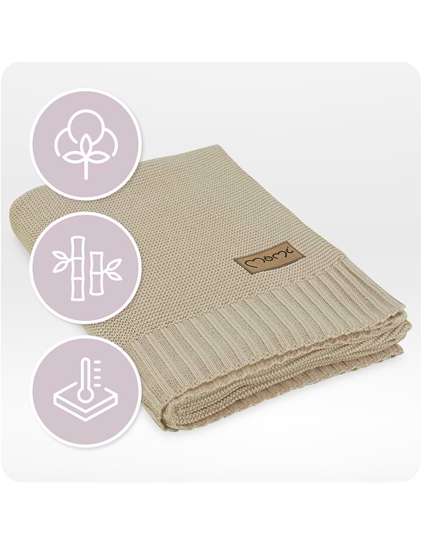 Фото - Плед дитячий літо MoMi HUG Beige