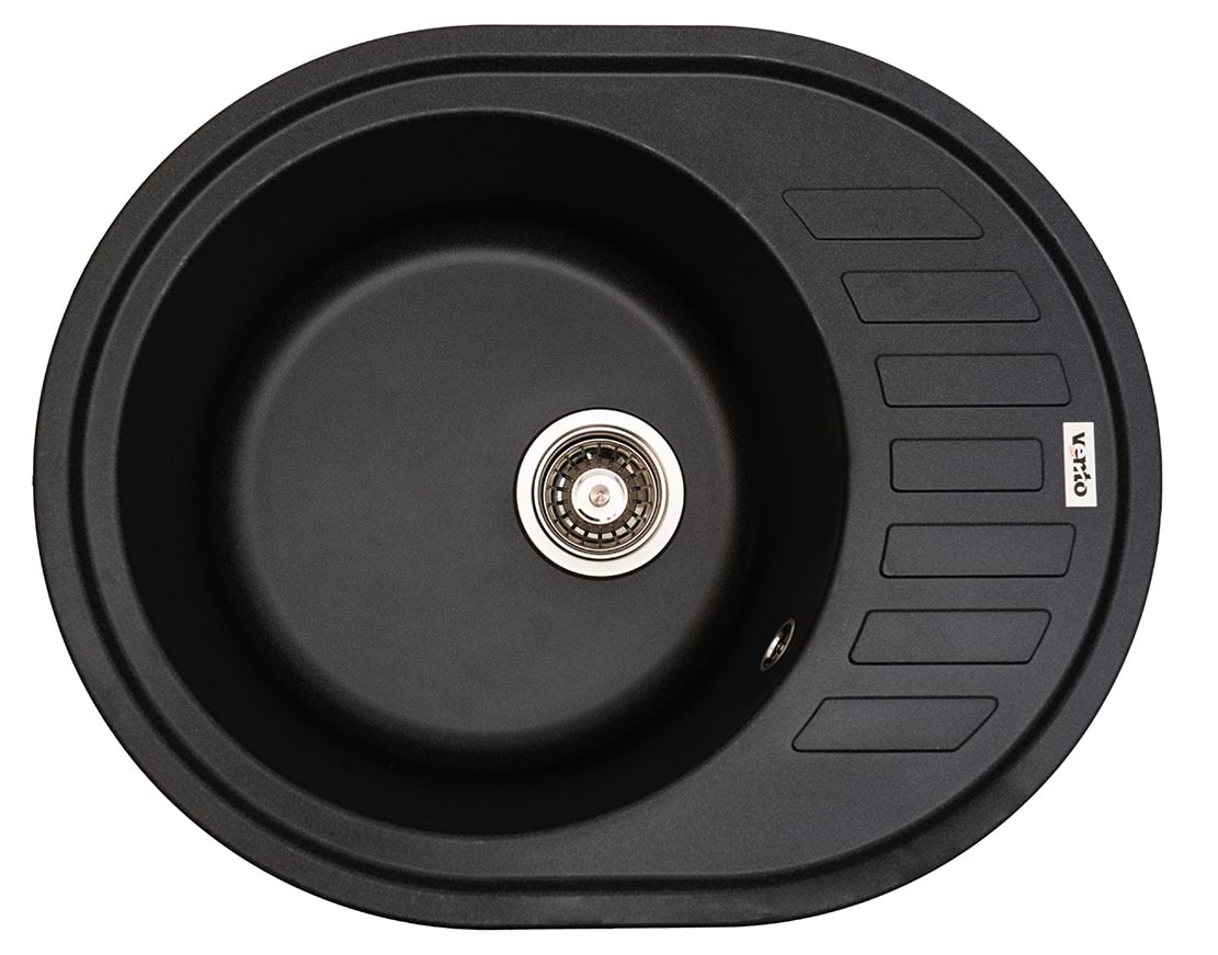 Мийка кухонна Ventolux Monica (BLACK MATT QUARTZ) 620x500x220