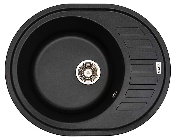 Фото - Мойка кухонная Ventolux Monica (BLACK MATT QUARTZ) 620x500x220