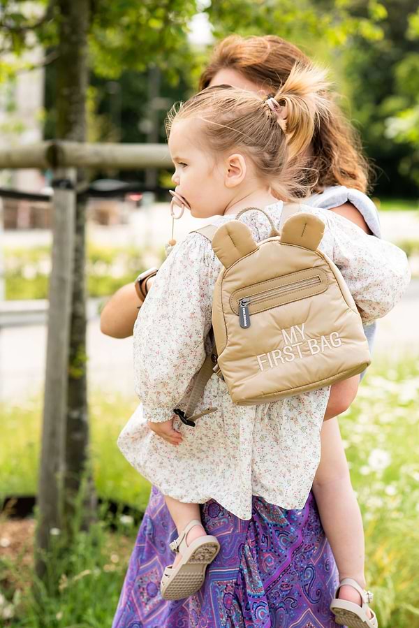 Фото - Рюкзак дитячий Childhome My first bag Puffered Beige (CWKIDBPBE)