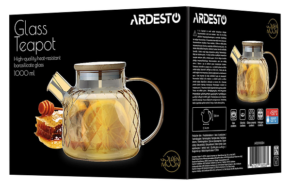 Фото - Чайник заварочный Ardesto Golden Moon Diamond 1000 мл (AR3010BBH)