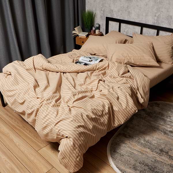 Фото - Комплект постельного белья Moon&Star Бязь Gold Люкс Sand Lines 175х210 см 40х60 2 шт. (MS-890000471)