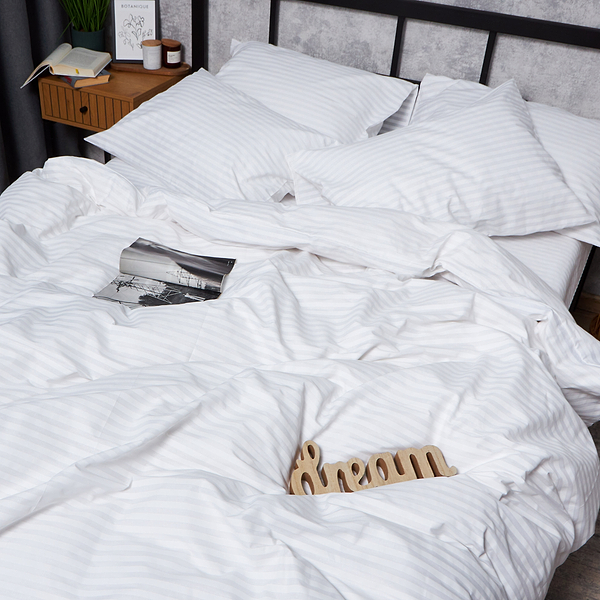 Фото - Комплект постільної білизни Moon&Star прост. 220х240 + 2 нав. 70х70 Бязь Gold Люкс White Harmony (MS-880000515)