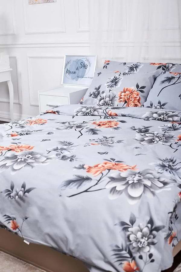 Фото - Комплект постельного белья Moon&Star 200х220 нав. 2х70х70 Piwonie Ranforce Elite (MS-820000082)