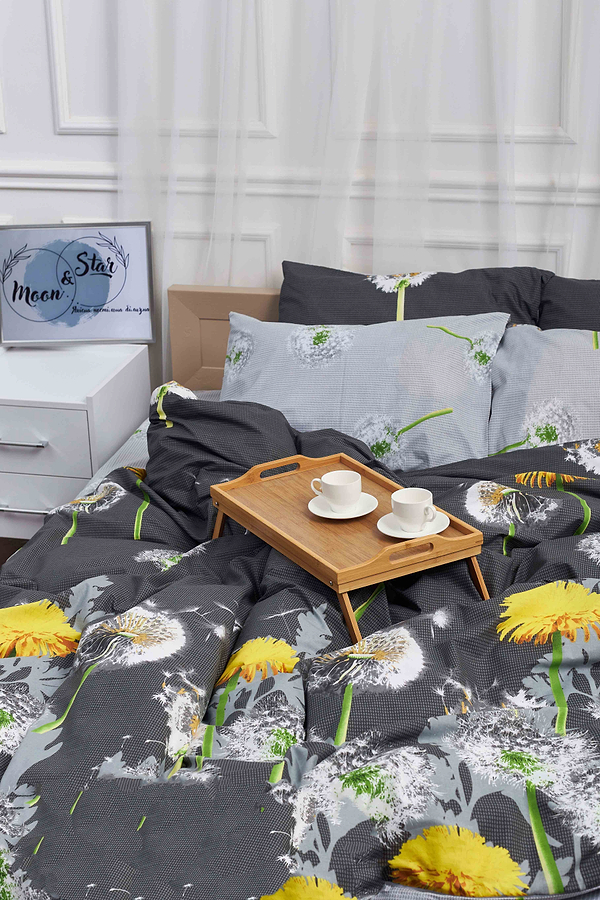 Фото - Комплект постільної білизни Moon&Star 143х210х2 нав. 2х40х60 Dandelion Бязь Gold Люкс (MS-820000965)