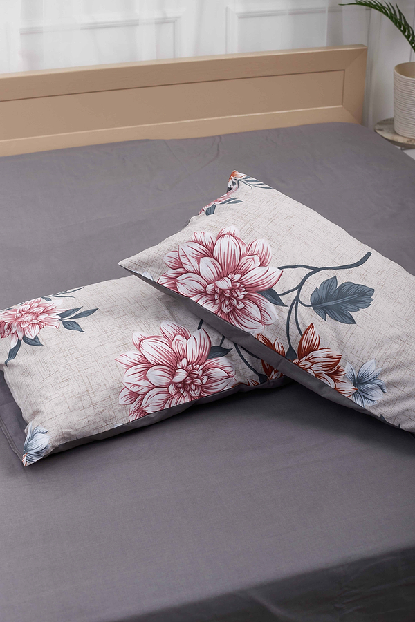 Фото - Комплект постельного белья Moon&Star 143х210х2 нав. 4х50х70 Flowers Gray Бязь Gold Люкс (MS-820001038)