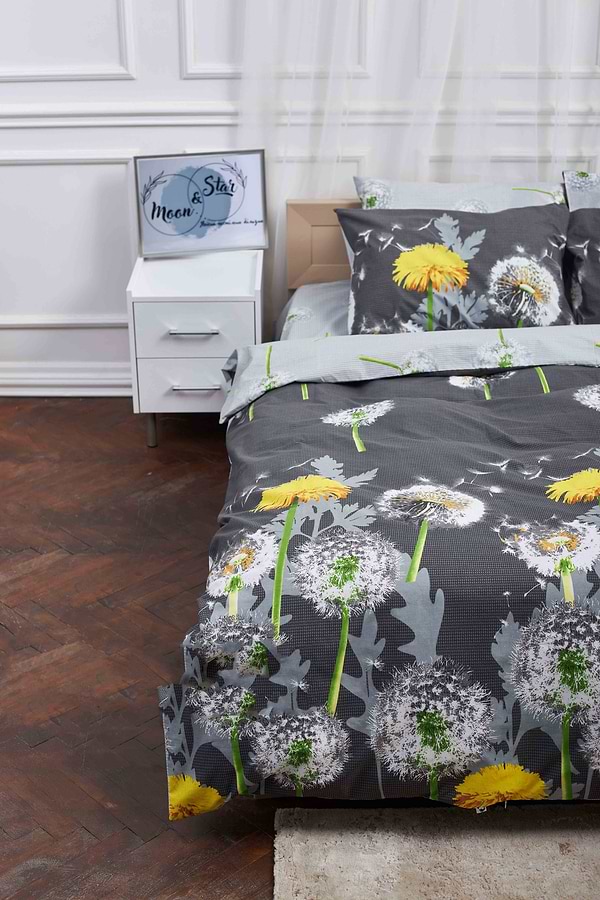 Фото - Комплект постельного белья Moon&Star 143х210х2 нав. 4х70х70 Dandelion Бязь Gold Люкс (MS-820000969)