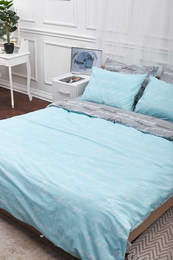 Фото - Комплект постільної білизни Moon&Star 175х210 см нав. 2х70х70 Autograph Mind Бязь Gold Люкс (MS-820000702)