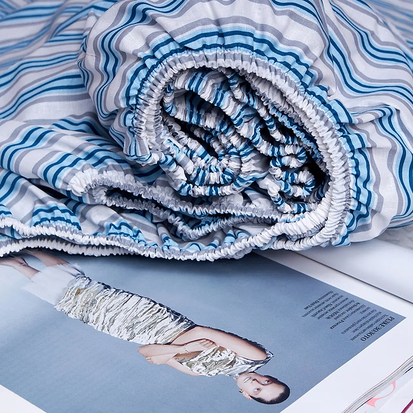 Фото - Простирадло двоспальне Moon&Star на гумці Calm Waters Бязь Gold Люкс 160х190х25 см (MS-850000753)