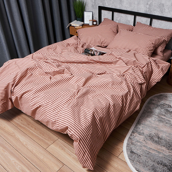 Фото - Комплект постельного белья Moon&Star Бязь Gold Люкс Autumn Stripes 143х210х2 нав. 4х70х70 (MS-820005944)