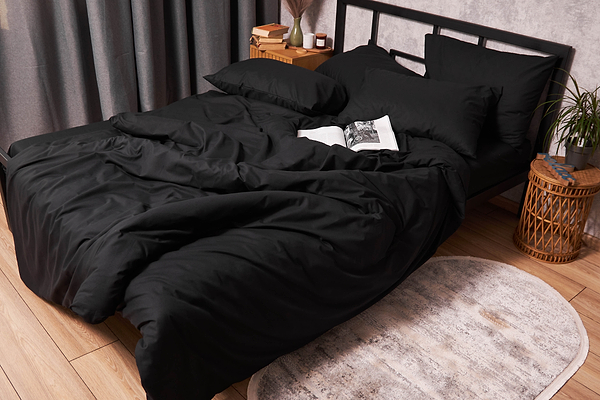 Фото - Комплект постільної білизни Moon&Star Бязь Gold Люкс Black 143х210х2 нав. 2х40х60 (MS-820003000)