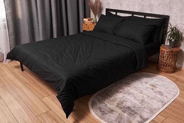 Фото - Комплект постільної білизни Moon&Star Бязь Gold Люкс Black 175х210 см нав. 40х60 2 шт. (MS-890000021)