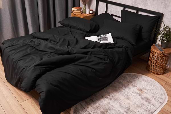 Фото - Комплект постільної білизни Moon&Star Бязь Gold Люкс Black 175х210 см нав. 40х60 2 шт. (MS-890000021)