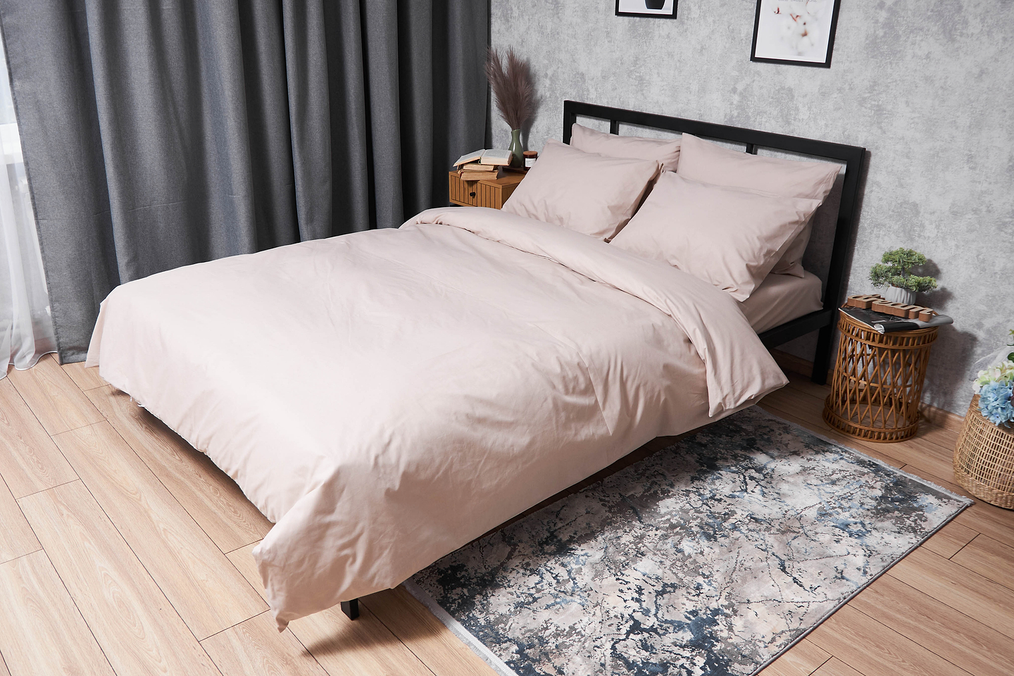 Комплект постельного белья Moon&Star Бязь Gold Люкс Blanc 160х220 нав. 4х70х70 (MS-820004609)