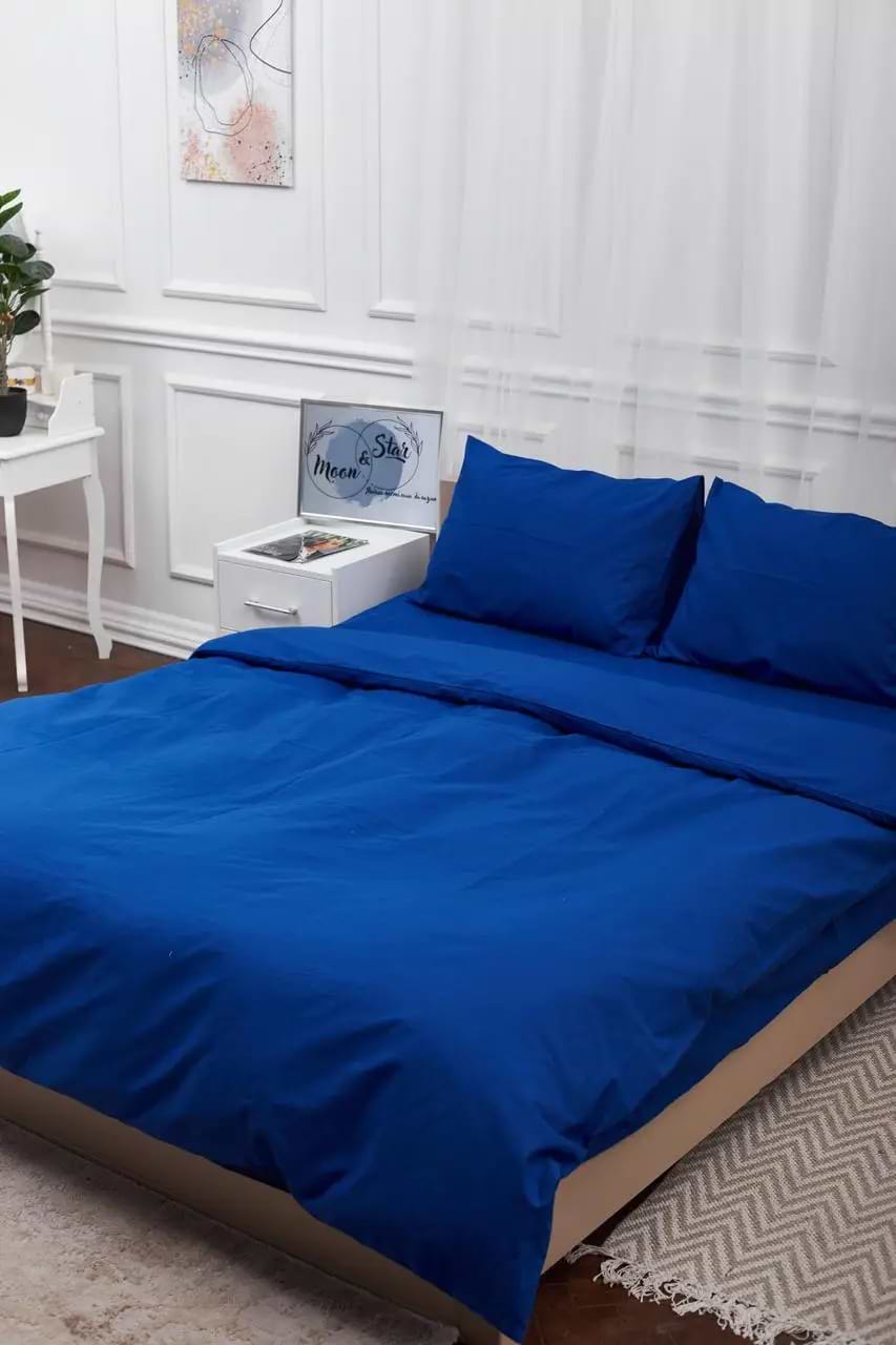 Пододеяльник двуспальный евро Moon&Star Бязь Gold Люкс Blue King Size 220x240 см (MS-870000009)