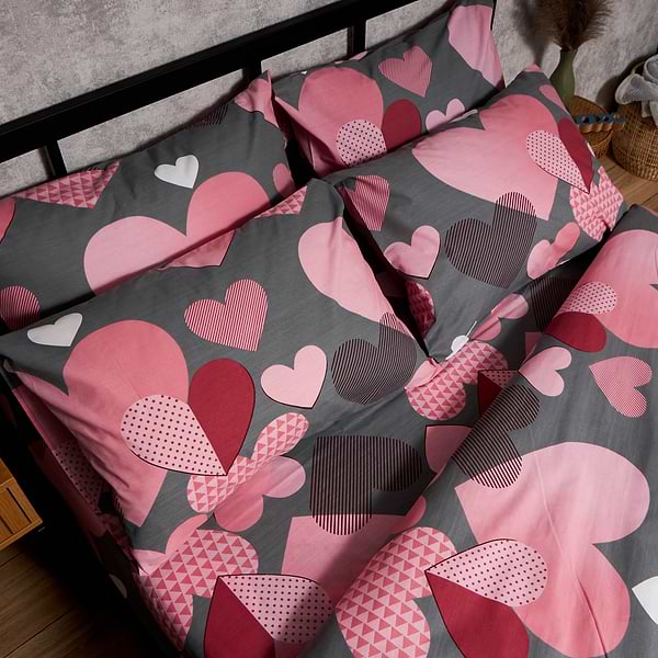 Фото - Комплект постільної білизни Moon&Star Бязь Gold Люкс Blush Love 160х220 нав. 4х50х70 (MS-820008808)