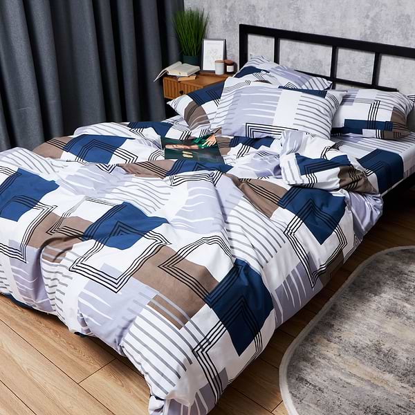 Фото - Комплект постельного белья Moon&Star Бязь Gold Люкс Bold Lines King Size 220x240 (MS-820006021)