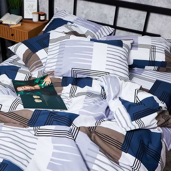 Фото - Комплект постельного белья Moon&Star Бязь Gold Люкс Bold Lines King Size 220x240 (MS-820006021)