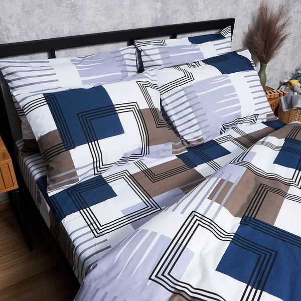 Фото - Комплект постельного белья Moon&Star Бязь Gold Люкс Bold Lines King Size 220x240 (MS-820006021)