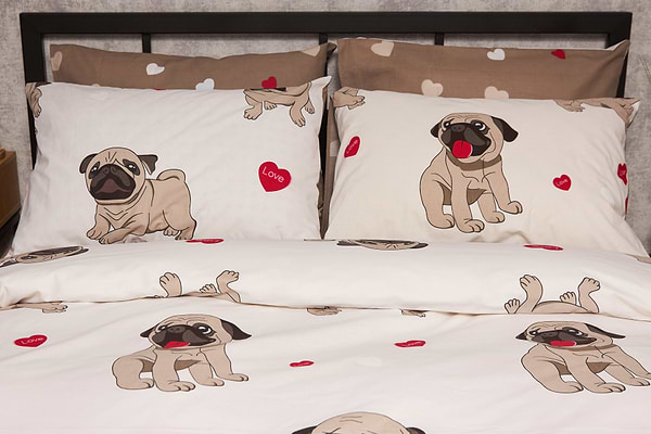 Фото - Комплект постельного белья Moon&Star Бязь Gold Люкс Bulldog Love King Size 220x240 (MS-820005707)