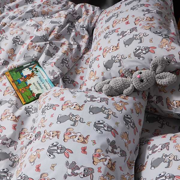 Фото - Комплект постільної білизни Moon&Star Бязь Gold Люкс Bunny Dreams 160х220х2 нав. 4х50х70 (MS-820006088)