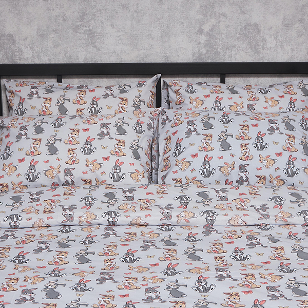 Фото - Комплект постельного белья Moon&Star Бязь Gold Люкс «Bunny Dreams» 200х220 нав. 4х50х70 (MS-820006068)