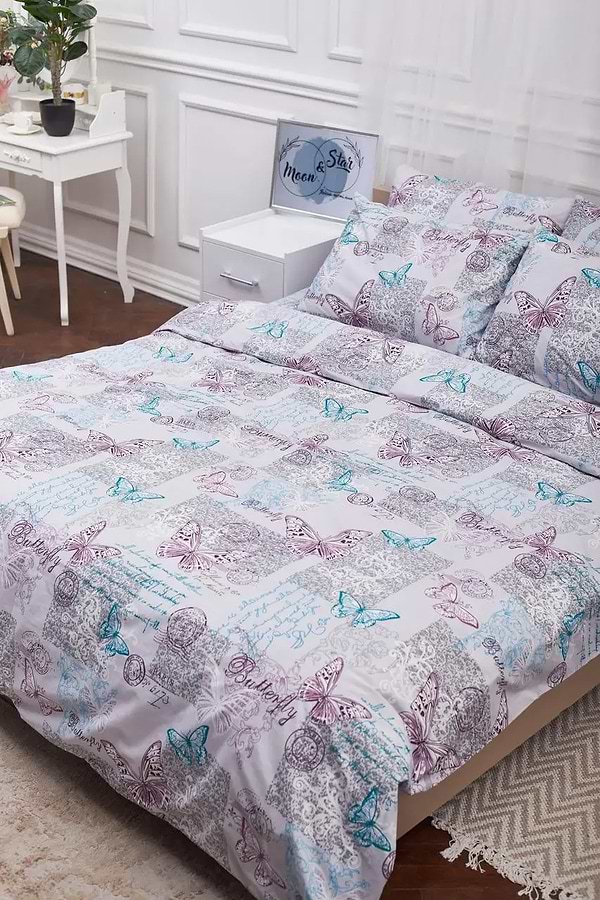 Фото - Підковдра двоспальна євро Moon&Star Бязь Gold Люкс Butterfly King Size 220x240 см (MS-870000014) Фото - Підковдра двоспальна євро Moon&Star Бязь Gold Люкс Butterfly King Size 220x240 см (MS-870000014)