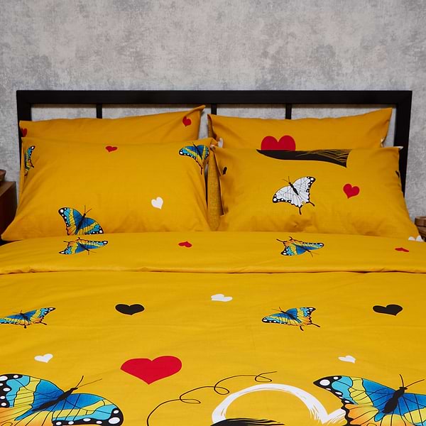 Фото - Комплект постільної білизни Moon&Star Бязь Gold Люкс Butterfly Bloom 200х220 см нав. 40х60 2 шт. (MS-880000078)