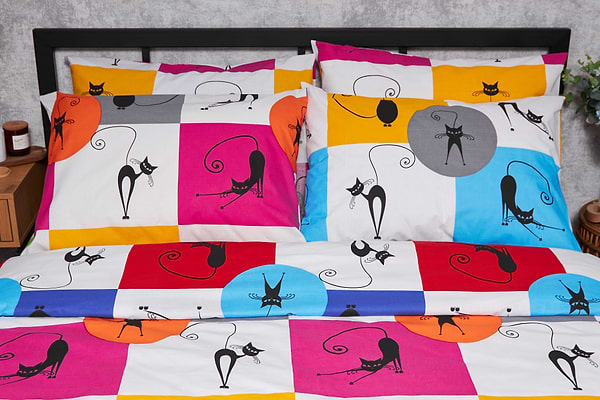 Фото - Комплект постільної білизни Moon&Star Бязь Gold Люкс Cat Brawlers 143х210 (MS-820003376)