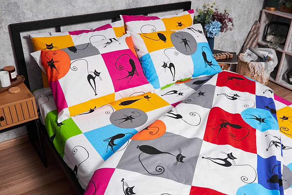 Фото - Комплект постільної білизни Moon&Star Бязь Gold Люкс Cat Brawlers 143х210 (MS-820003376)