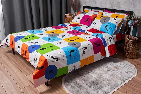 Фото - Підковдра полуторна євро Moon&Star Бязь Gold Люкс Cat Brawlers 160 x 220 см (MS-870000241)