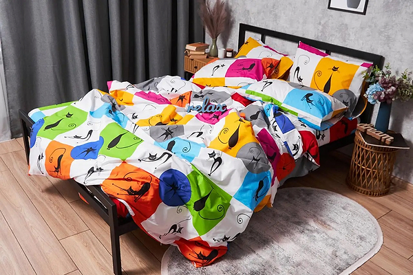 Фото - Підковдра полуторна євро Moon&Star Бязь Gold Люкс Cat Brawlers 160 x 220 см (MS-870000241)