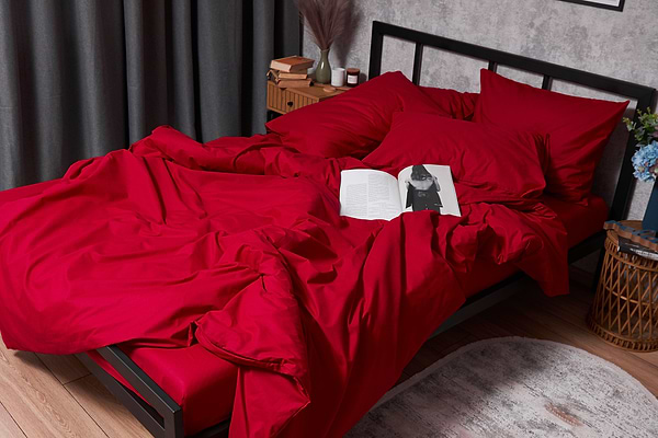 Фото - Комплект постельного белья Moon&Star Бязь Gold Люкс «Cherry Red» 160х220х2 нав. 4х70х70 (MS-820003149)
