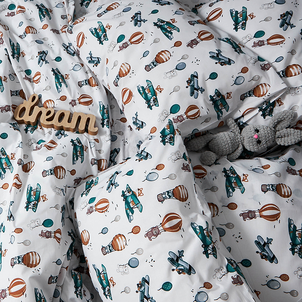 Фото - Комплект постільної білизни Moon&Star Бязь Gold Люкс Cloud Adventures 143х210х2 нав. 4х50х70 (MS-820006193)